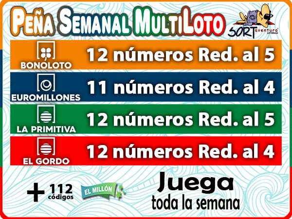 Pena Multijuegos semanal de Loteria Sort Aventura