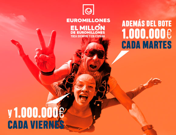 Un millón el Martes y otro el Viernes con tus apuestas de Euromillón